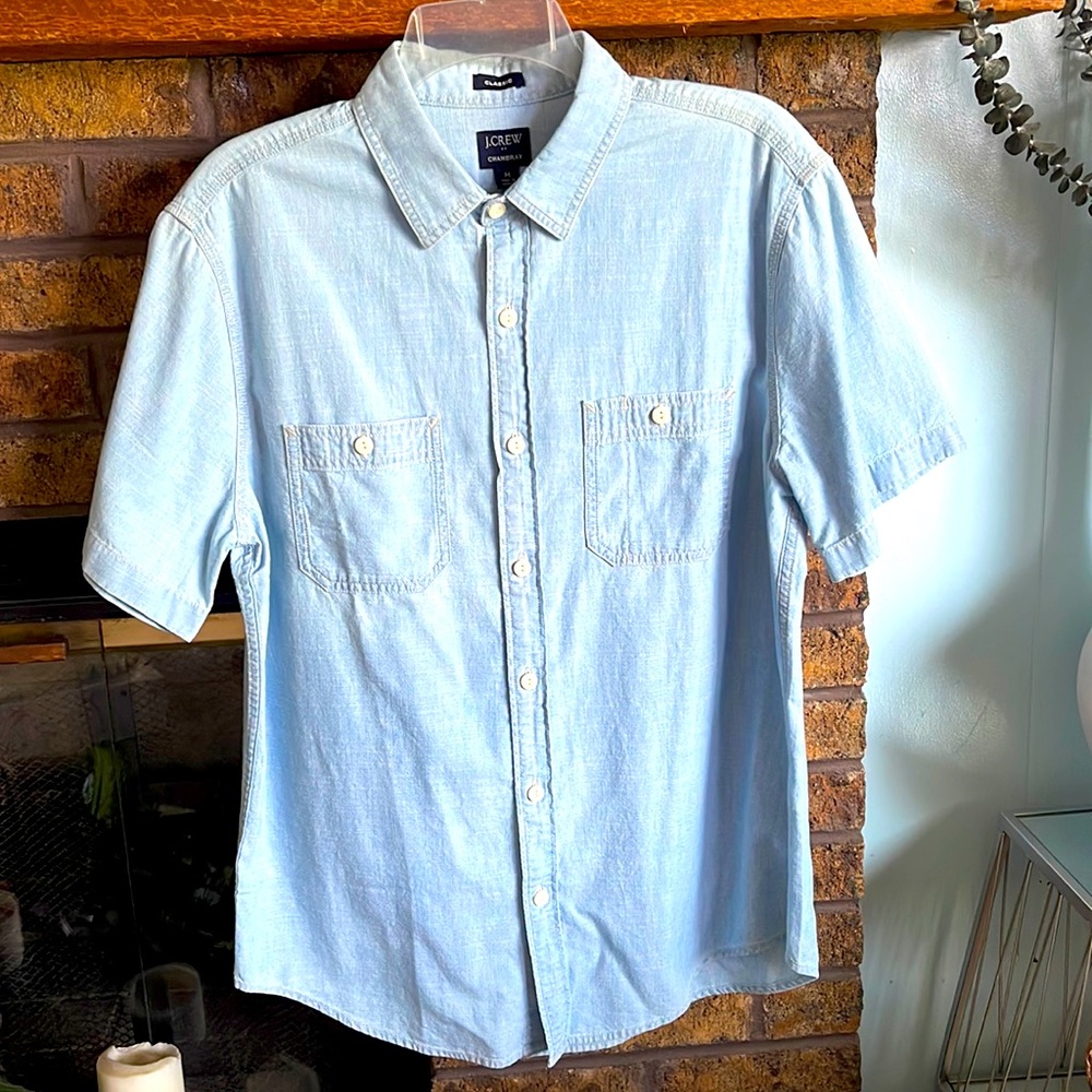 NWT J. Crew blue chambray shirt